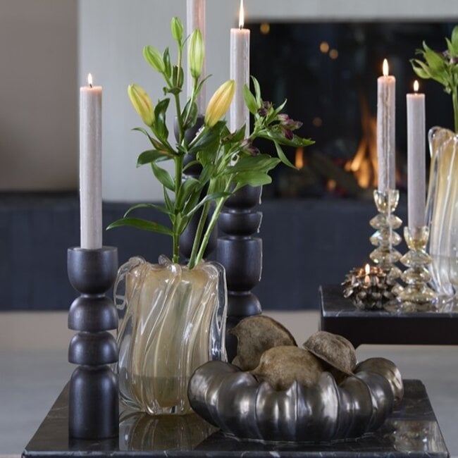 Light en Living Kandelaar Ø7,5x28 cm CAZORLA hout chocolade bruin