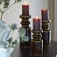 Light en Living Kandelaar Ø10x20,5 cm CEROU keramiek donker bruin