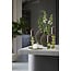 Light en Living Light & Living Kaarsenhouder ITINGA - Glas met Bubbelstructuur - Olijfgroen - Ø10x26,5 cm