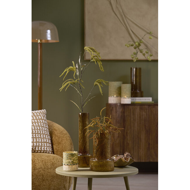 Light en Living Vaas Ø17,5x27,5 cm BORANDO glas amber