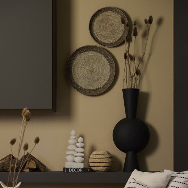 Light en Living Vaas KAVANDU mat zwart - 3 maten