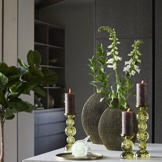 Light en Living Vaas deco 50x15x50 cm BUBIO antiek brons