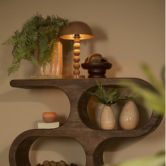Light en Living Vaas deco Ø14x24 cm CULLA keramiek licht perzik