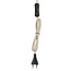 Light en Living Wandlamp E14 15x10x30,5 cm VYANA linnen naturel+donker bruin