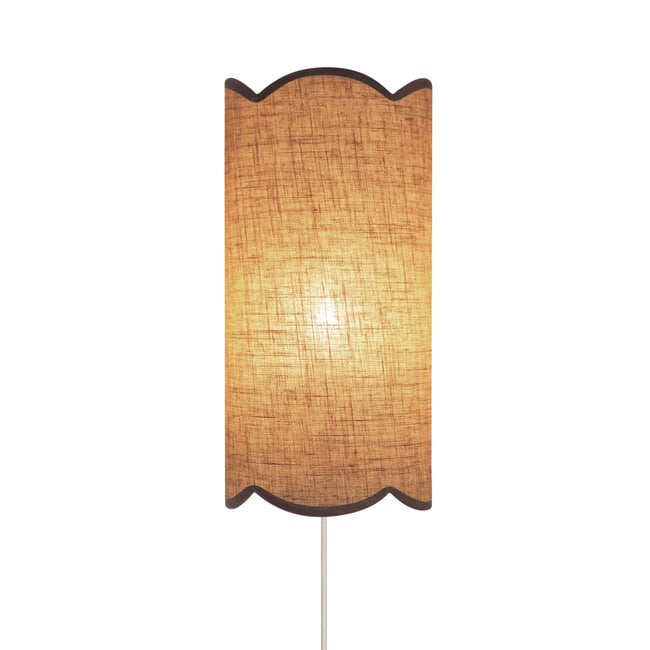Light en Living Wandlamp E14 15x10x30,5 cm VYANA linnen naturel+donker bruin