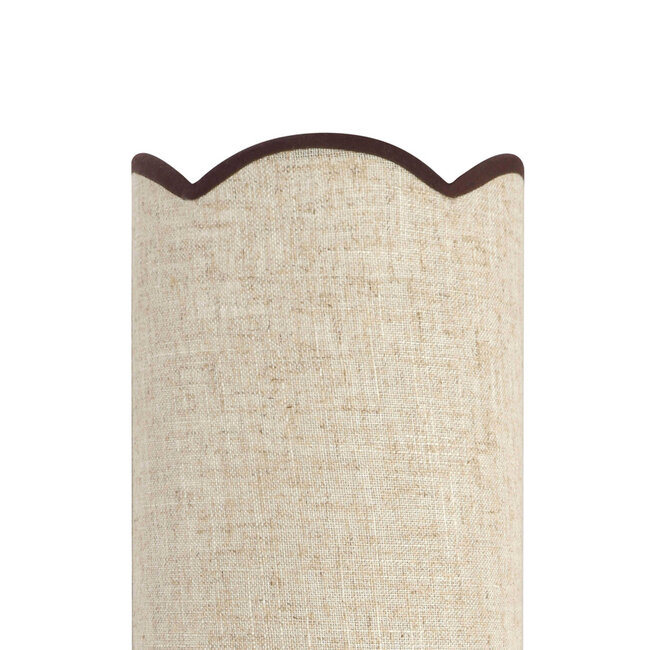 Light en Living Wandlamp E14 15x10x30,5 cm VYANA linnen naturel+donker bruin