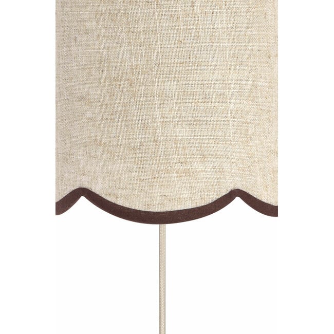 Light en Living Wandlamp E14 15x10x30,5 cm VYANA linnen naturel+donker bruin