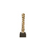 Light en Living Ornament op voet 10x22x40 cm RING creme bruin + bruin