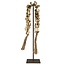 Light en Living Ornament op voet 12,5x12,5x50 cm CURTANI creme-bruin+bruin