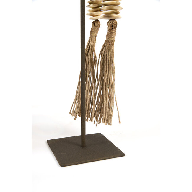 Light en Living Ornament op voet 12,5x12,5x50 cm CURTANO creme-bruin+bruin