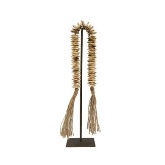 Light en Living Ornament op voet 12,5x12,5x50 cm CURTANO creme-bruin+bruin