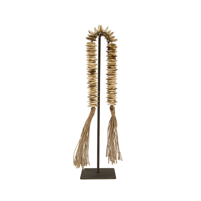 Light en Living Ornament op voet 12,5x12,5x50 cm CURTANO creme-bruin+bruin