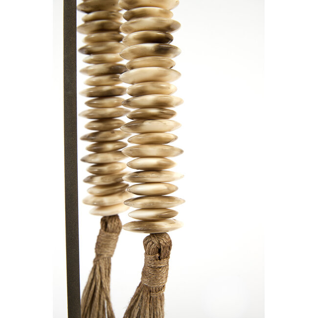Light en Living Ornament op voet 12,5x12,5x50 cm CURTANO creme-bruin+bruin