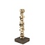 Light en Living Kandelaar10x10x27 cm OMINA creme-bruin+bruin