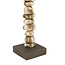 Light en Living Kandelaar10x10x27 cm OMINA creme-bruin+bruin