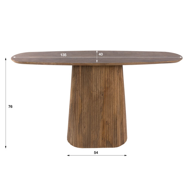 WoonStijl Haltafel Wave Massief mango zand