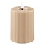 PTMD Led buiten kaars gestreept grijs / beige met beweegbare vlam S