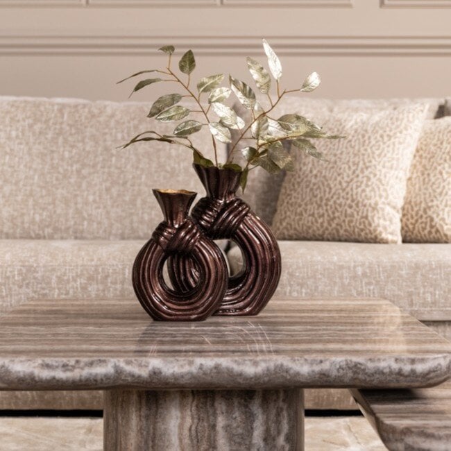 Richmond Interiors  Vaas Suen donkerbruin groot