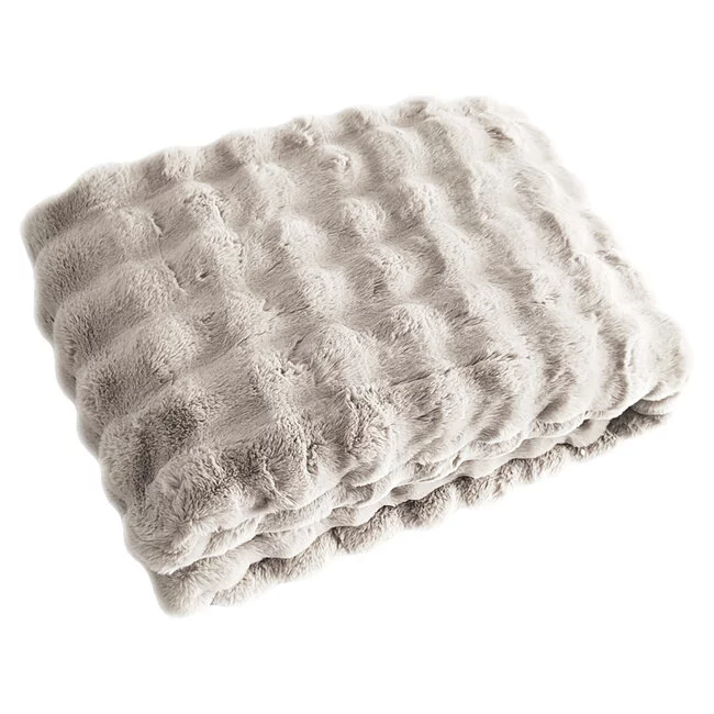 Richmond Interiors  Plaid Cosy Fluff creme 200x300