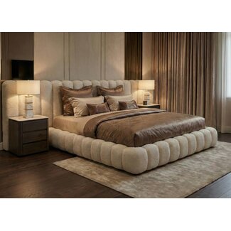 Richmond Interiors  Bed Cupidon creme fancy 180x210 (matrasmaat (excl.)) met opbergruimte