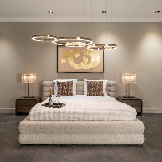 Richmond Interiors  Bed Obidis naturel linear 180x210 (matrasmaat (excl.) with storage