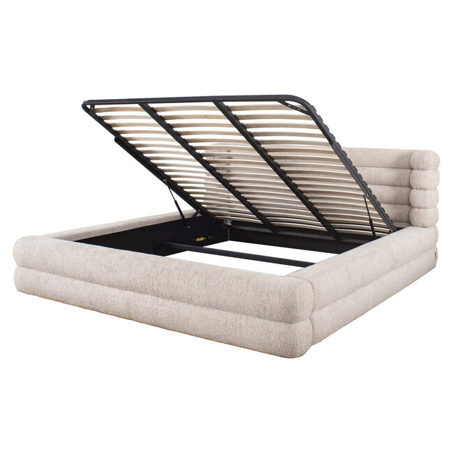 Richmond Interiors  Bed Obidis naturel linear 180x210 (matrasmaat (excl.) with storage