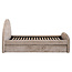 Richmond Interiors  Bed Pixie clay chenille 120x200 met uitschuifbed