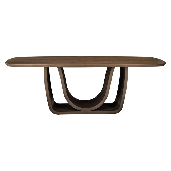 Richmond Interiors  Eettafel Windsor walnut 230 brass onderstel