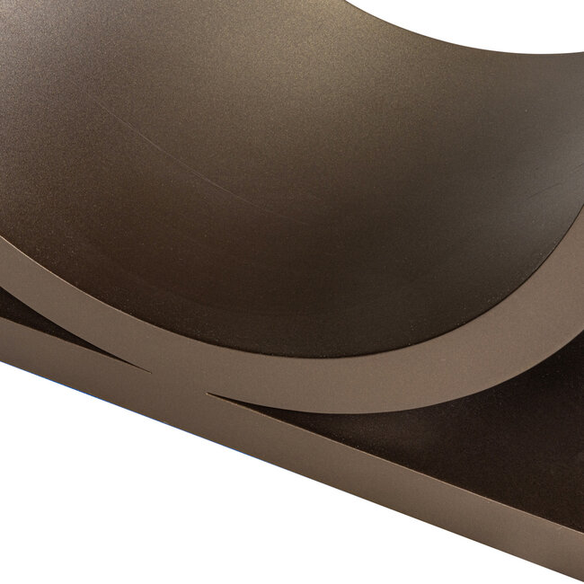 Richmond Interiors  Eettafel Windsor walnut 230 brass onderstel