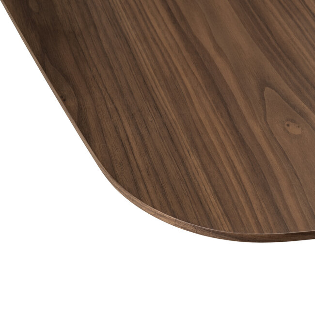 Richmond Interiors  Eettafel Windsor walnut 230 brass onderstel