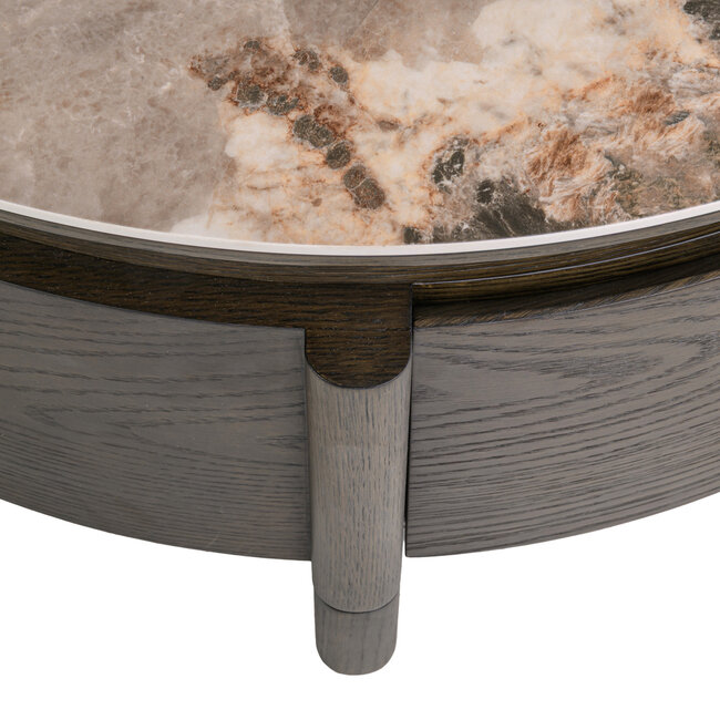 Richmond Interiors  Salontafel Langford bruin 90Ø 1 lade