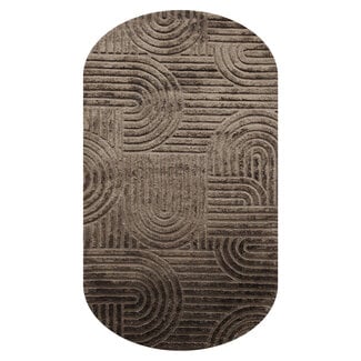Richmond Interiors  Vloerkleed Liff dark bruin 200x350