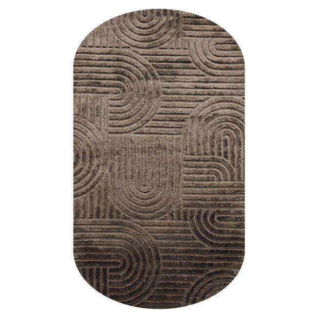 Richmond Interiors  Vloerkleed Liff dark bruin 200x350