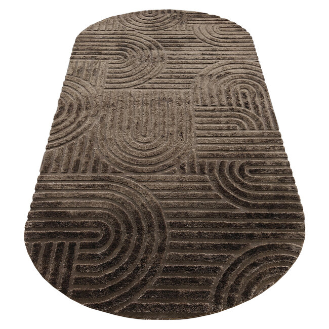 Richmond Interiors  Vloerkleed Liff dark bruin 200x350