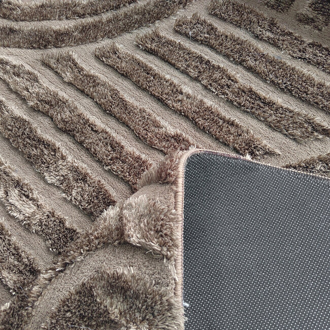 Richmond Interiors  Vloerkleed Liff dark bruin 200x350