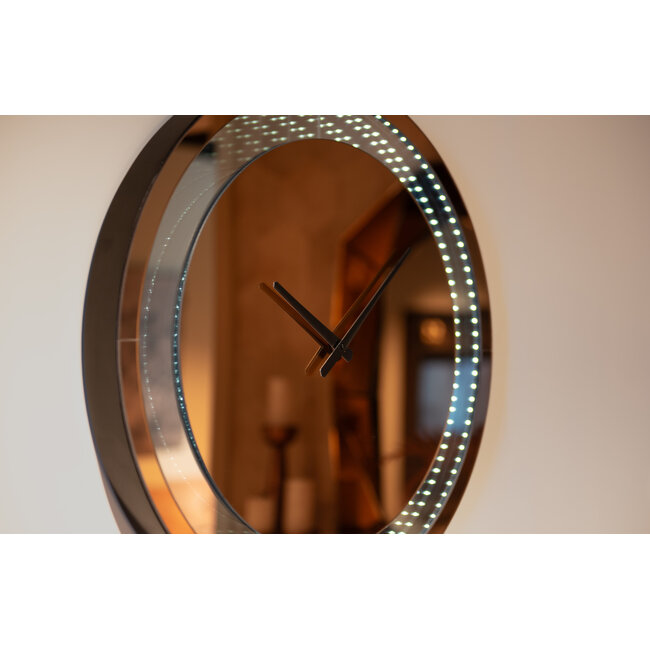Richmond Interiors  Wandlamp Julia bruin - Led Clock