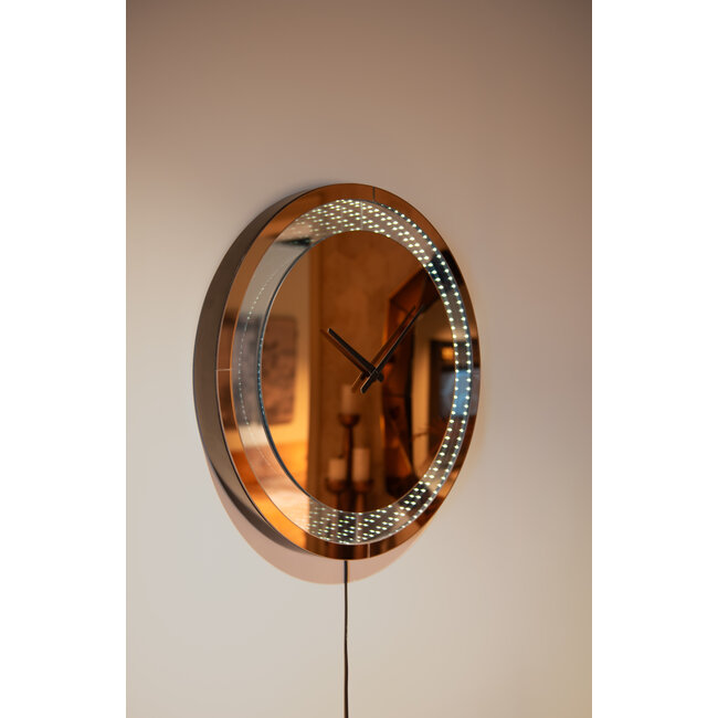Richmond Interiors  Wandlamp Julia bruin - Led Clock