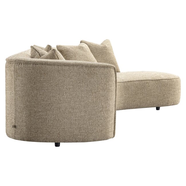 Richmond Interiors  Bank Romero zand tweed ottoman rechts