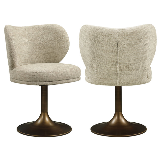 Richmond Interiors  Eetkamerstoel Amely naturel softweave draaistoel