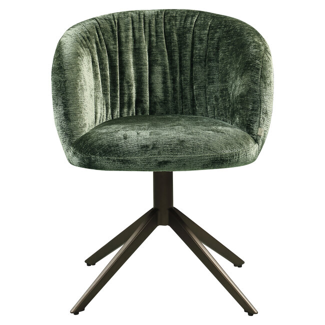 Richmond Interiors  Eetkamerstoel Cassi sage chenille draaistoel
