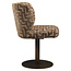 Richmond Interiors  Eetkamerstoel Fiona bruin labyrinth draaistoel