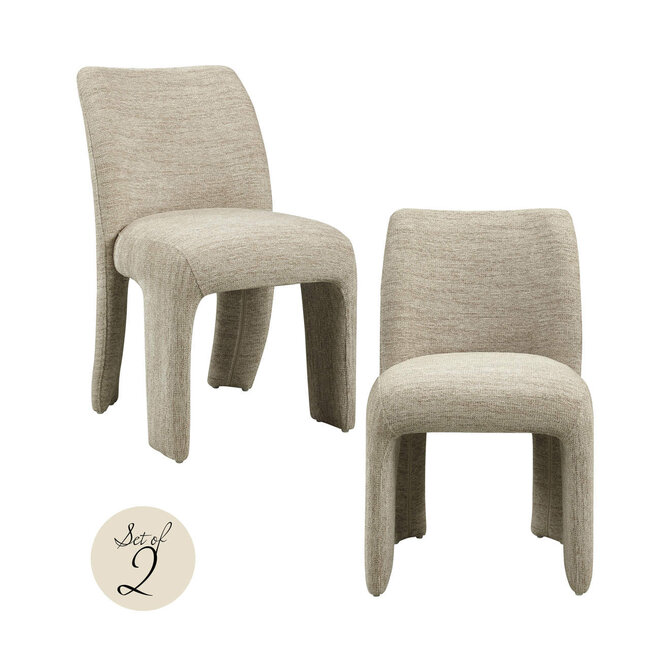 Richmond Interiors  Eetkamerstoel Maya naturel softweave – Set of 2