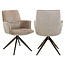 Richmond Interiors  Eetkamerstoel Chase creme blockweave draaistoel