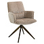 Richmond Interiors  Eetkamerstoel Chase creme blockweave draaistoel