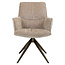 Richmond Interiors  Eetkamerstoel Chase creme blockweave draaistoel