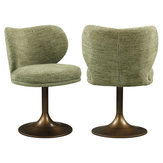 Richmond Interiors  Eetkamerstoel Amely pistache softweave draaistoel
