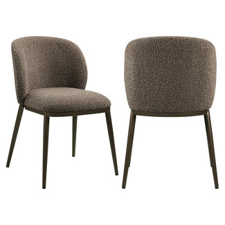 Richmond Interiors  Eetkamerstoel Gandy bruin chunky