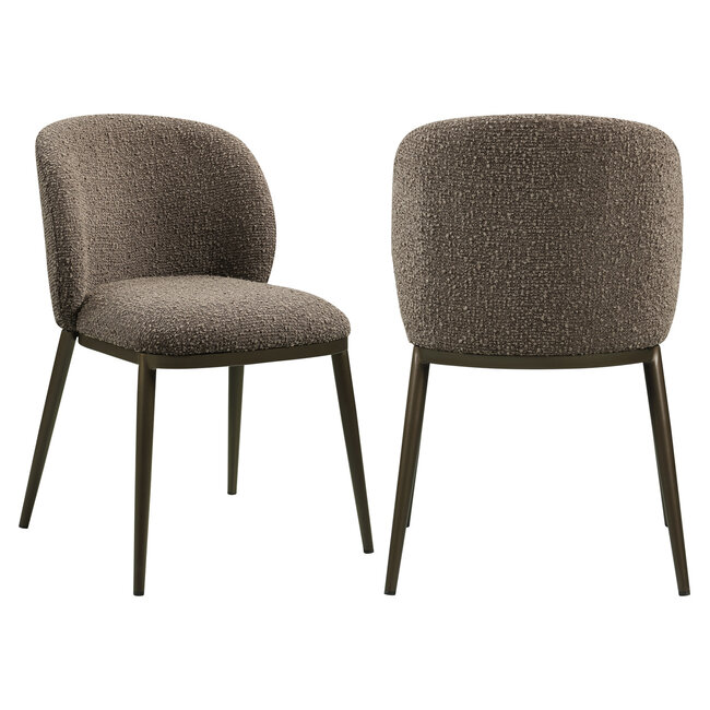 Richmond Interiors  Eetkamerstoel Gandy bruin chunky