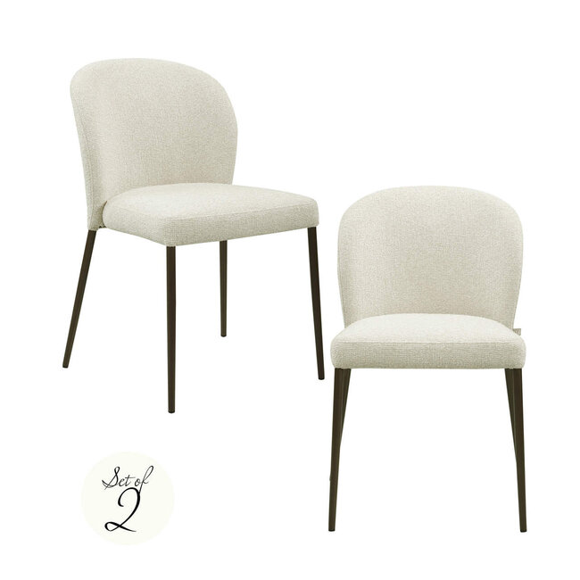 Richmond Interiors  Eetkamerstoel Stacker biscotti – Set of 2