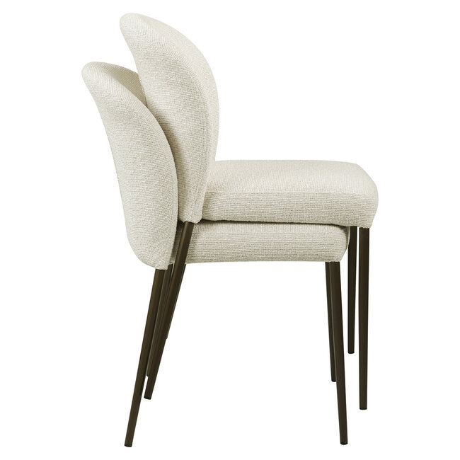 Richmond Interiors  Eetkamerstoel Stacker biscotti – Set of 2